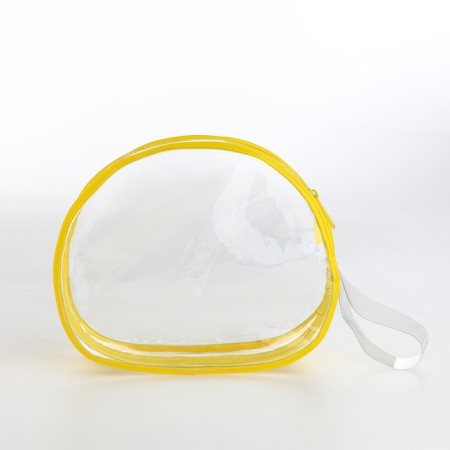 PVC cosmetic bag, 16*6*13, lightning department, yellow-1