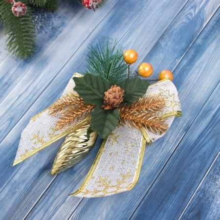 Jewelry decoration "The composition on the Bange" (set 2 pcs) icicle with berries, 12x15 cm-1