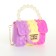 Baby bag on the castle, lilac/yellow/raspberry color