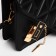 Women's bag on a valve, a lightning department, 22x14 x 7 cm, black color