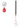 Balloon rod Istanm red, 152mm, 1.0mm