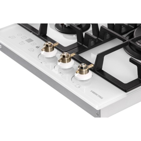 Hound surface HIBERG VM 4535 W, gas, 3 burners, touch timer, white-3