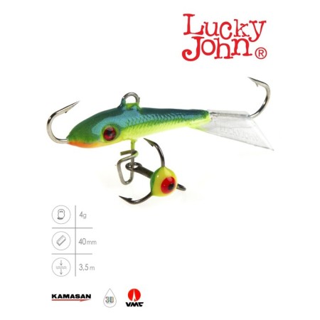 Balancir Lucky John Fin 3 + tee, 4 cm, color 29 blister