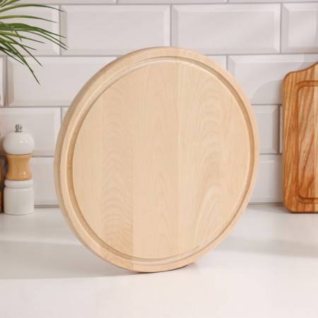 Board a cutting round with a groove, 30 x 2cm-1