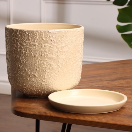 Pot floral lava beige 3 l-1