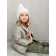 Hat on the ties for children Amarobaby Pure Love Elf, size 46-48 cm, milk color