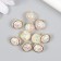 Button plastic for creativity "mother -of -pearl overflows" set of 10 pcs 1.2x1.2x0.8 cm