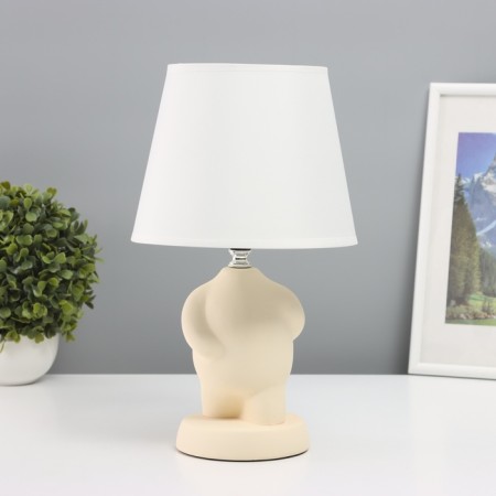 HELP LAM "Puzan" 1x40W E14 beige 19.5x19.5x34cm