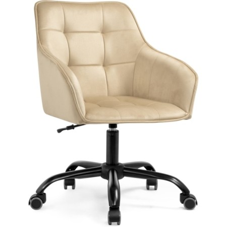 Computer chair Oisha plastic/velor, black/beige 56x63x80 cm