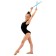 Bulas for rhythmic gymnastics inserted Grace Dance, 36 cm, white/blue color