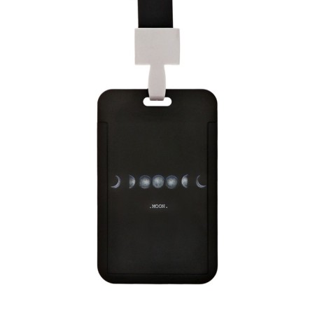 Badge Vertical "Moon", external size - 11 x 7 cm., Inner size - 8.2 x 5.2 cm, tape 42 cm
