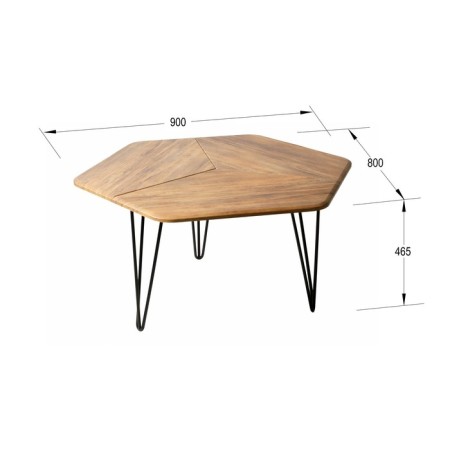 Table ALEDEDDEM, 900x800x465, American oak/Black-1