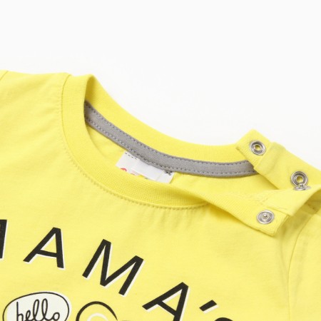 Set for a boy (T -shirt/shorts), yellow/gray color, height 86 cm-1