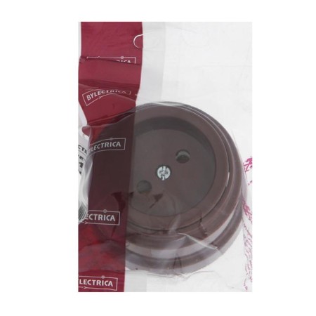BYLLECTRICA socket Retro RA16-0205, 16A, one, external., Without salary, from curtains, IP20, brown.-2