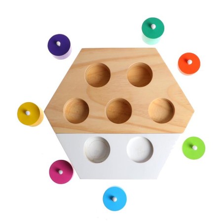 Developing set of Montessori cylinders, 30 × 30 × 5 cm-2