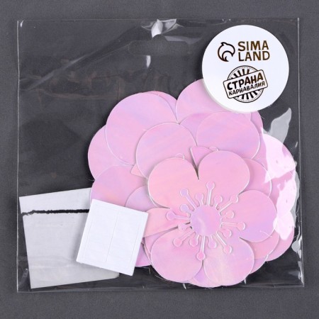 Set for decorating the cake "Flowers", color pink mother-4