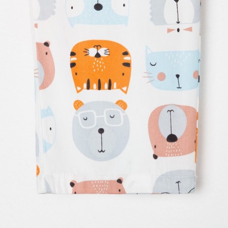 Pajama nursery (shirt, trousers) kaftan "animals" p. 110-116, white-2