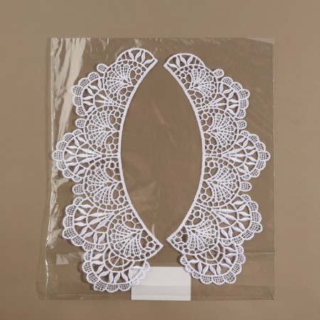 Collar sewing, guipyur, 21 × 7 cm, white color-7