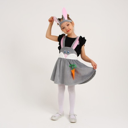 The carnival costume "Gray is gray with a muzzle", plush, p. 28, growth 98-104 cm-1