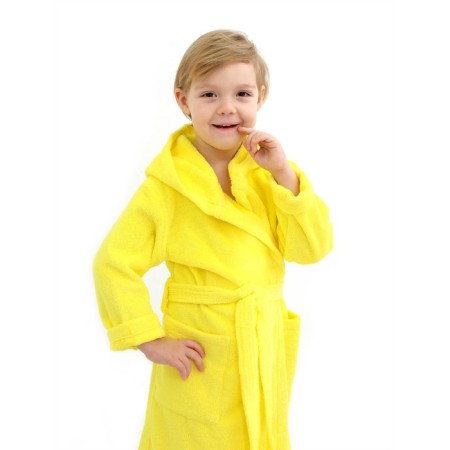 Children's robe, height 116 cm, yellow color-1