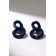 Earrings Assorted "Infinity" interweaving, blue color