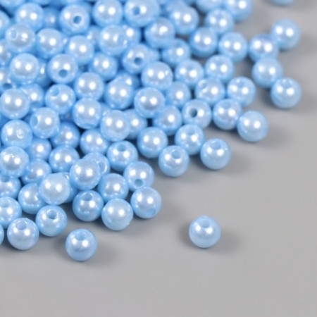 A set of beads "Pearls" d 6 mm, 250 grams, pale blue-1