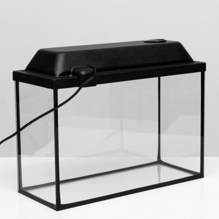 Aquarium rectangular "atall" with a lid, 20 liters, 38 x 19 x 28/33 cm, black-2