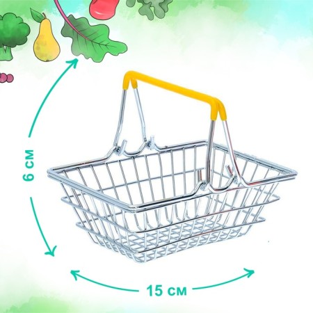 Set for purchases "Mini-store" with a basket and a cart-2