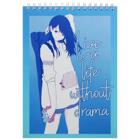 Notepad A5, 80 sheets in the cage on the crest "Style. Anime", cover coated cardboard, hard substrate, mix-4
