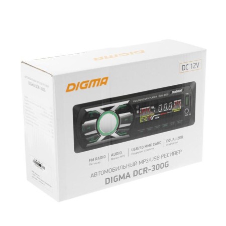Автомагнитола Digma DCR-300G 1DIN, 4 х 45 Вт, USB, SD/MMC, AUX-6
