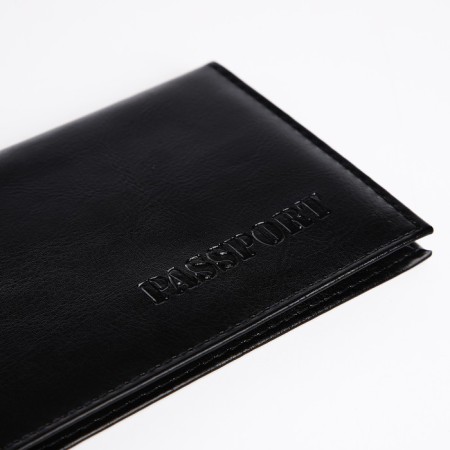 Cover for passport, black color-3