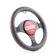 Autoprofi steering wheel, eco-leather steering, 9 cm girth, dark gray, size m, 37-39 cm
