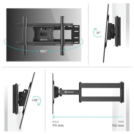 Black Black 40 "-75" Max. 68.2kg, wall turn and slope-3