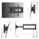 Black Black 40 "-75" Max. 68.2kg, wall turn and slope