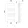 Terminus water heated towel rail "Victoria" P20, 500x800 mm, lower connection, chrome