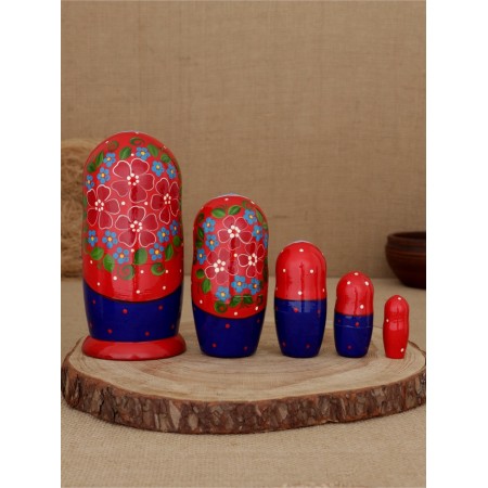 Matryoshka "Scarlet Flower" 5 puppet-1