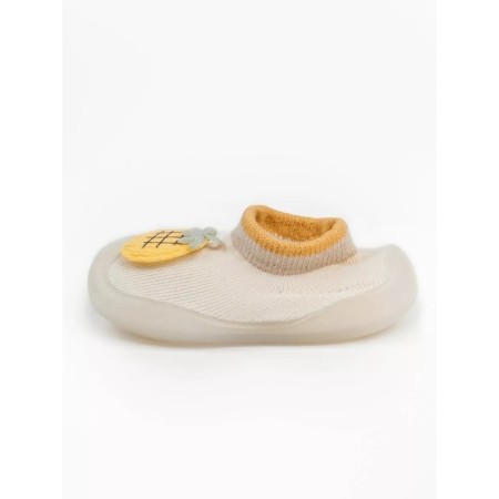 Botins-knees children's first step pure pineApple with a breathing sole, size 24, color beige-5