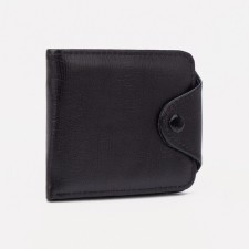 Male purse on the button, black color