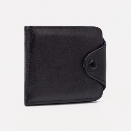 Male purse on the button, black color