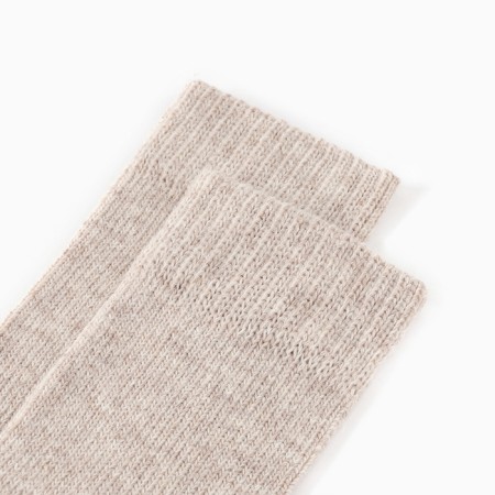 Men's socks woolen, color is light beige melange, size 27-29-1