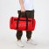 Sports bag with lightning, 2 outer pockets, red color