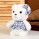 Soft toy "Bear", in a blue dress, 22 cm