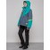 Ski jacket female winter, size 60, green color