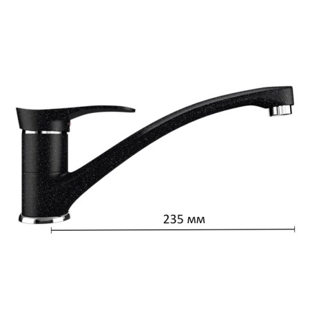 Kitchen mixer Ulgran u003-308, black color