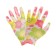 Garden, nylon gloves, with nitrilum semi -nitrous, size 8, color mix, Greengo