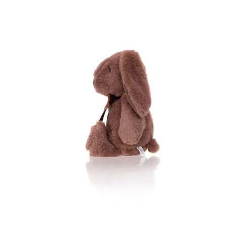 Soft toy Gulliver Bunny "Mokko" with a bow, coffee color, 25 cm-11