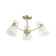 Wilma chandelier, E27 3x40W, color matte gold, white