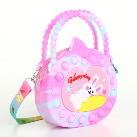 Bag's bag with lightning, pink color