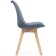 Wooden stool Bonuss array of beech/velor, natural/blue 50x56x82 cm