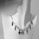 The necklace "millennium" suspension, black color in silver, 33 cm